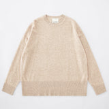 N.20 CASHMERE BLEND OVERSIZE CREW - CHAMPAGNE