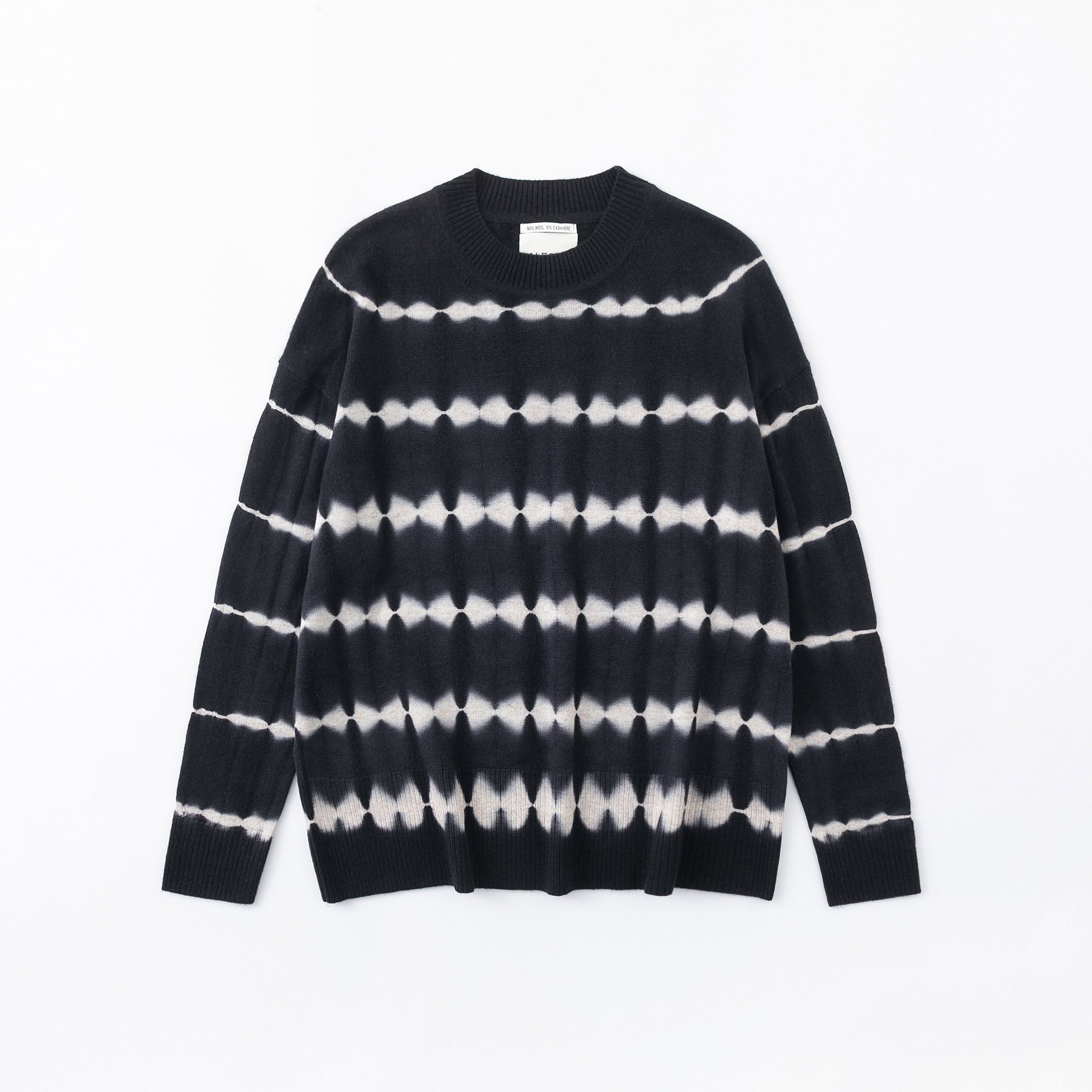 N.20 CASHMERE BLEND OVERSIZE CREW - BLACKISH TIE DYE - Restocked!