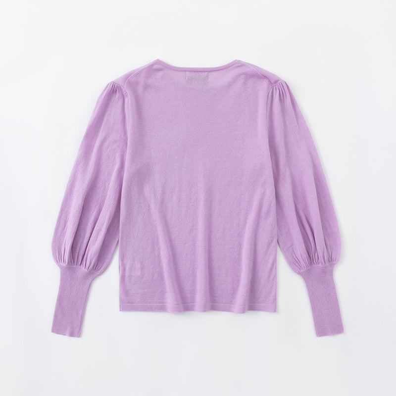 N.33 ALEGER Cashmere Blend Bell Sleeve Sweater - ORCHID