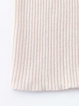 N.32 ALEGER Cashmere Blend Skinny Rib Polo Sweater - LIGHT SHELL