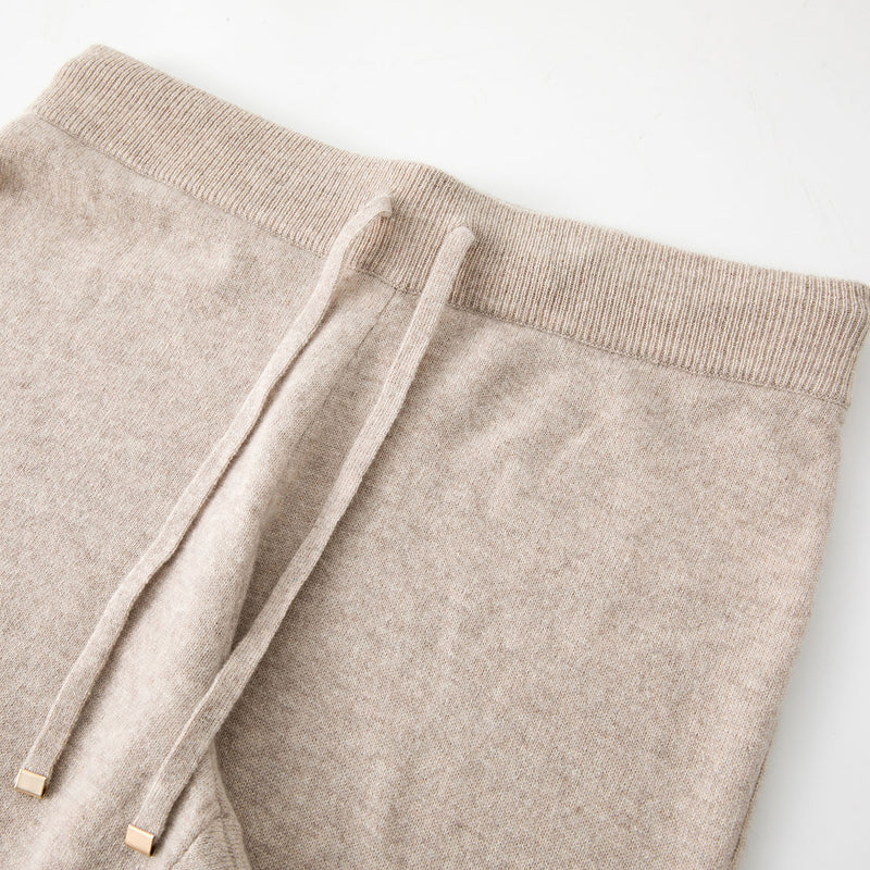 N.46 ALEGER 100% Cashmere Classic Track Pant - CHAMPAGNE