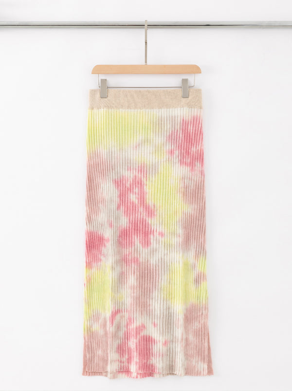 N.53 ALEGER Cashmere Blend Pencil Skirt - CANDY CLOUDS TIE DYE - Only S, M Left