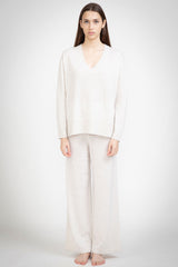 N.21 100% CASHMERE OVERSIZED HIGH LOW  V NECK - TERRY
