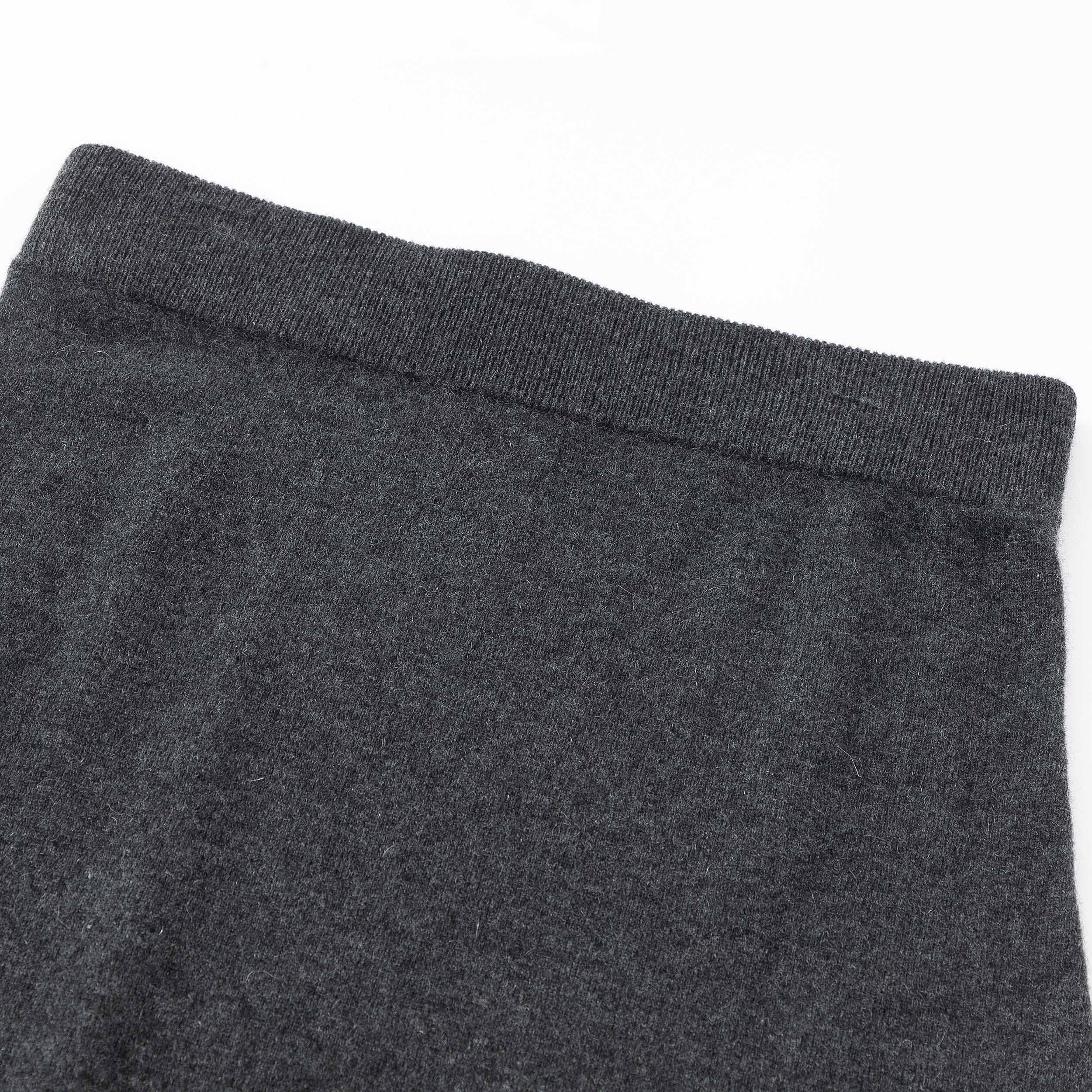 N.56 CASHMERE BLEND A-LINE SKIRT - DARK MARL GREY