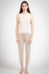 N.46 ALEGER 100% Cashmere Classic Track Pant - CHAMPAGNE