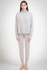 N.46 ALEGER 100% Cashmere Classic Track Pant - POLAR GREY - Only S Left