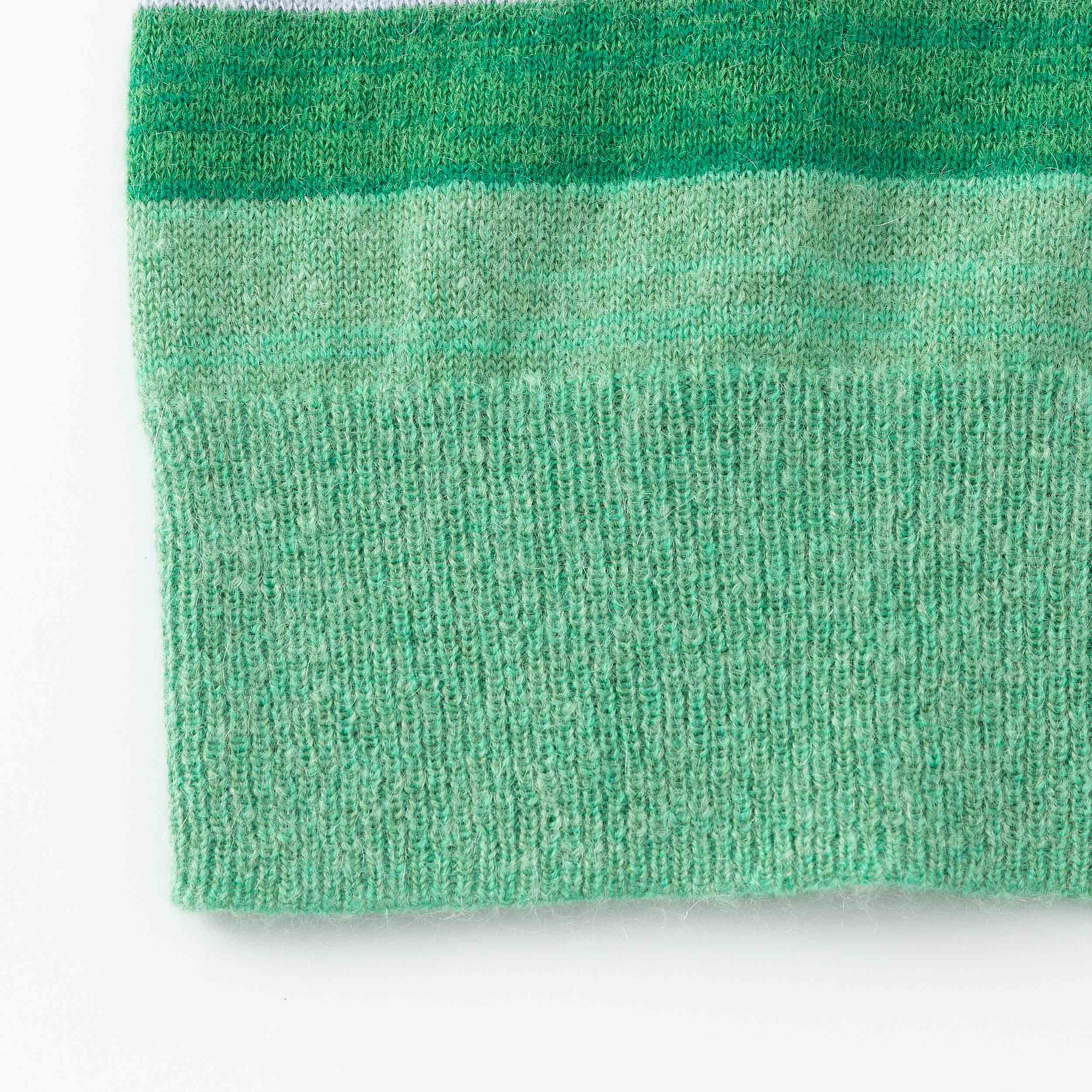 N.118 CASHMERE BLEND MULTI-STRIPE MOHAIR CREW - ABSENTHE - XS, S left