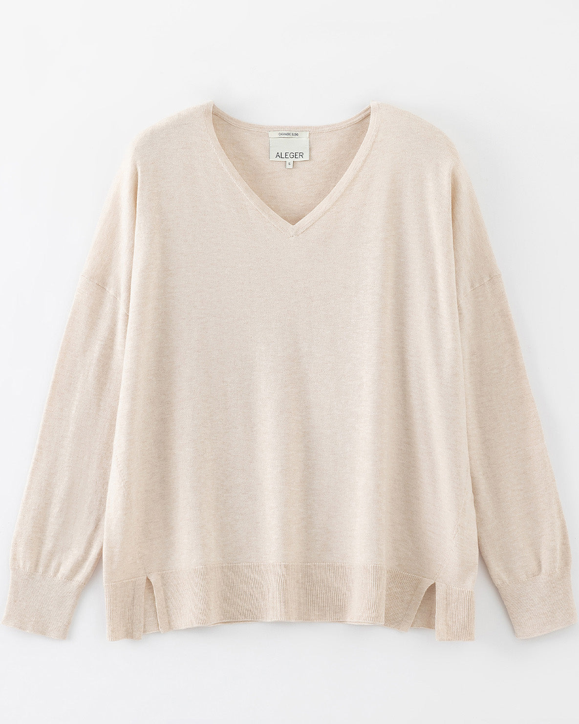 N.29 PIMA COTTON + CASHMERE OVERSIZED V NECK-PROSECCO