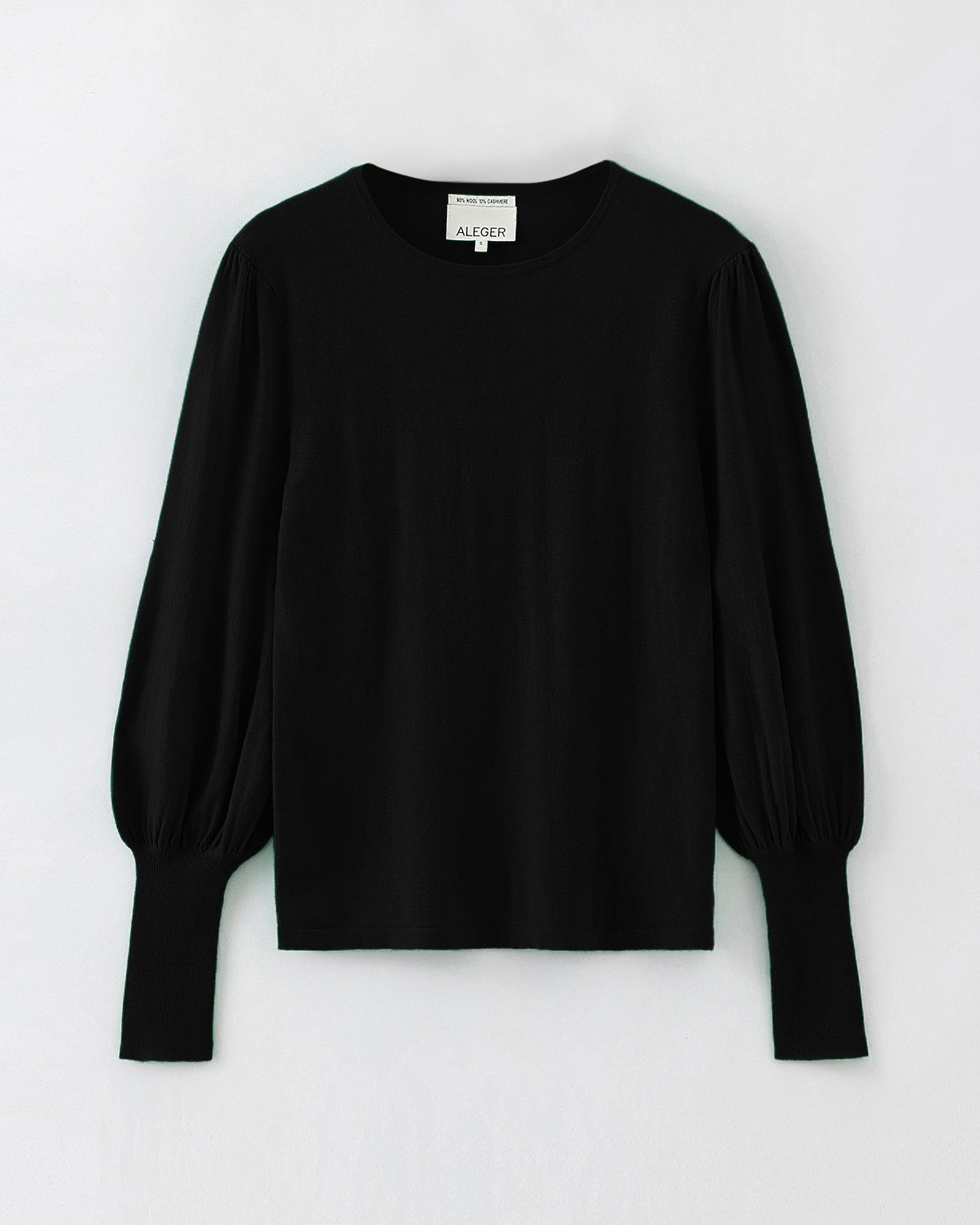 N.33 ALEGER Cashmere Blend Bell Sleeve Sweater - BLACK - RESTOCKED!