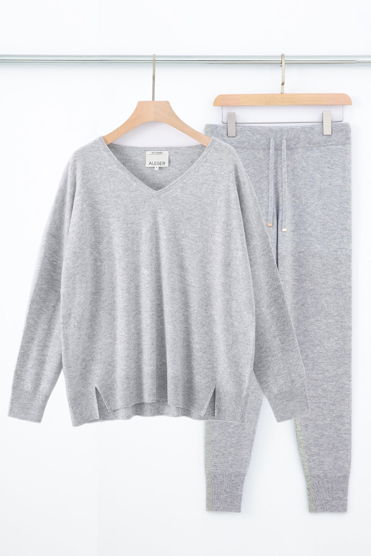 Polar Grey Tracky Classic V Neck Set