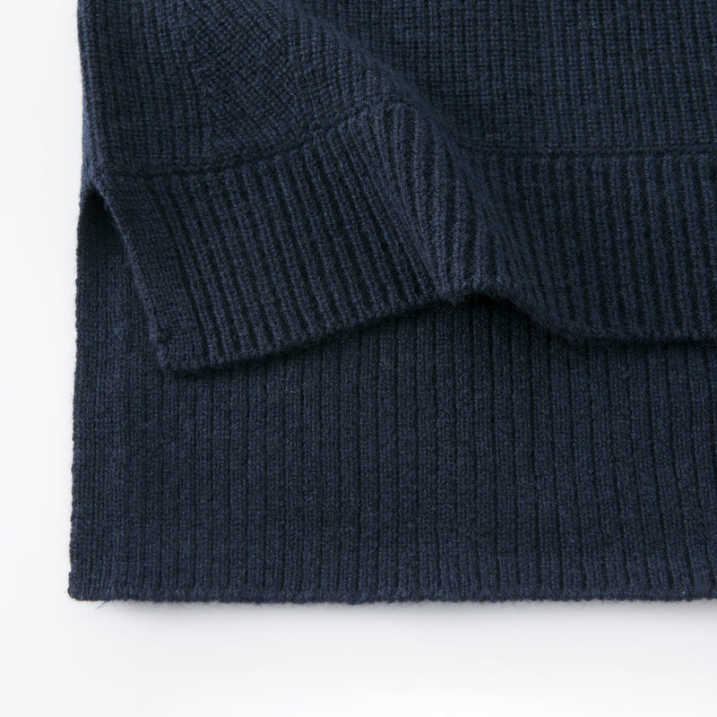 N.10 ALEGER Cashmere Blend Hoody - MIDNIGHT NAVY - Only S, M Left