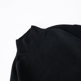 N.07 ALEGER Cashmere Blend Chunky Polo - BLACK - Only XS Left
