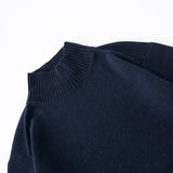 N.07 CASHMERE BLEND CHUNKY POLO - NAVY