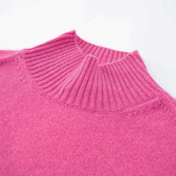 N.07 ALEGER Cashmere Blend Chunky Polo - SB PINK - Only S Left
