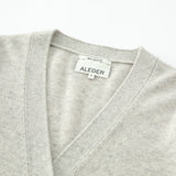 N.42 ALEGER 100% Cashmere Hem Split Cardigan - POLAR GREY - Size XS Left