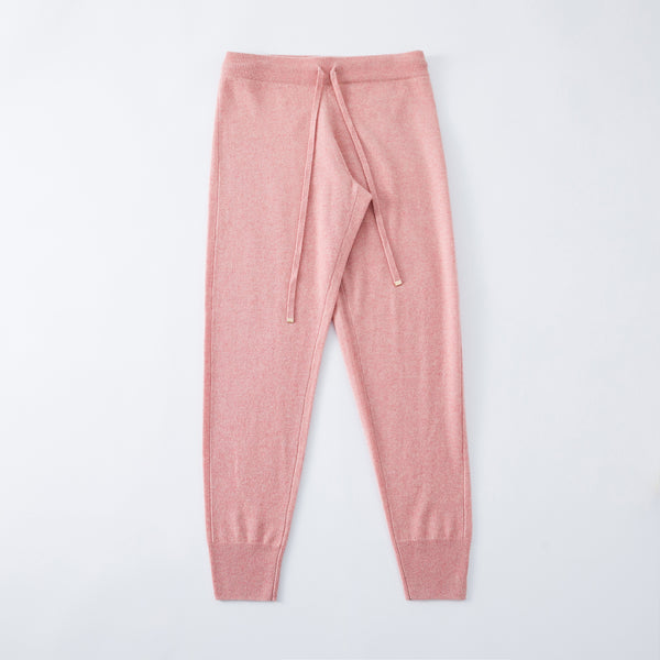 N.46 100% CASHMERE CLASSIC TRACK PANT - CORAL - Only S Left