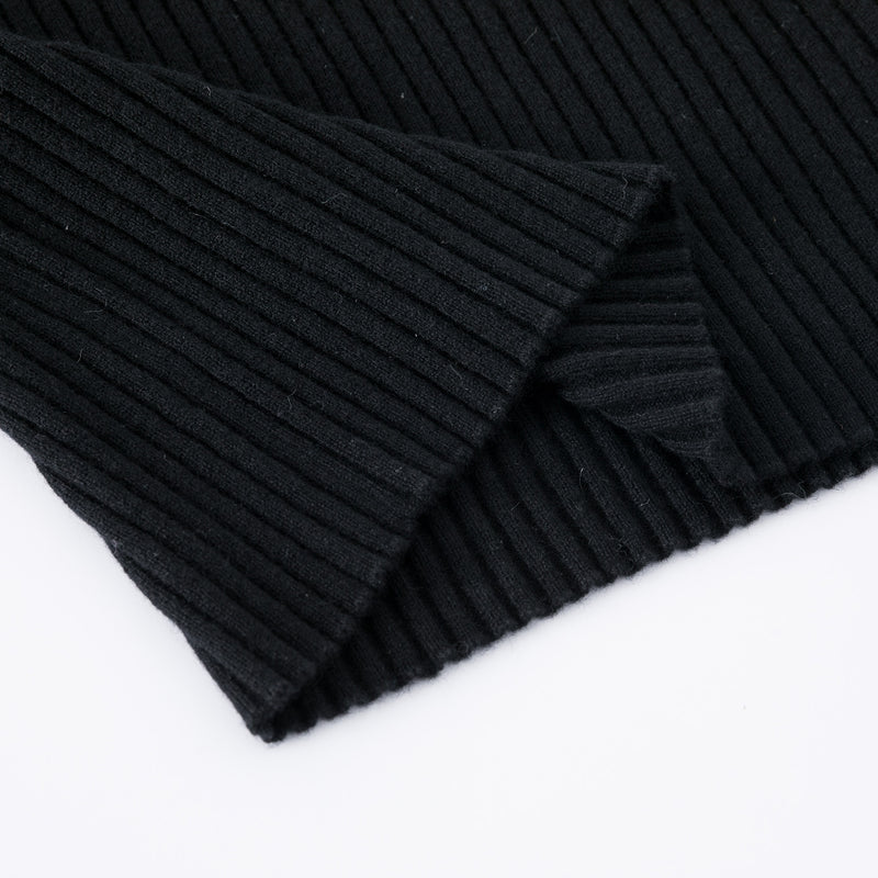 N.48 ALEGER 100% Cashmere Short Sleeve T - BLACK