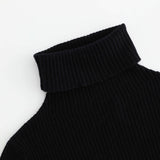 N.32 ALEGER Cashmere Blend Skinny Rib Polo Sweater - BLACK